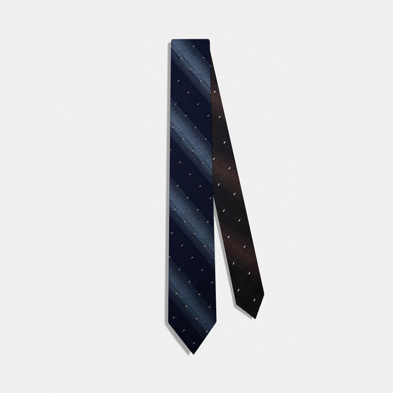 双面绅士蓝领带