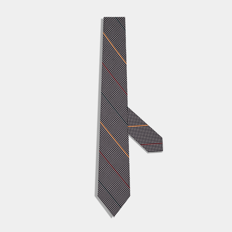 灰色细纹真丝领带