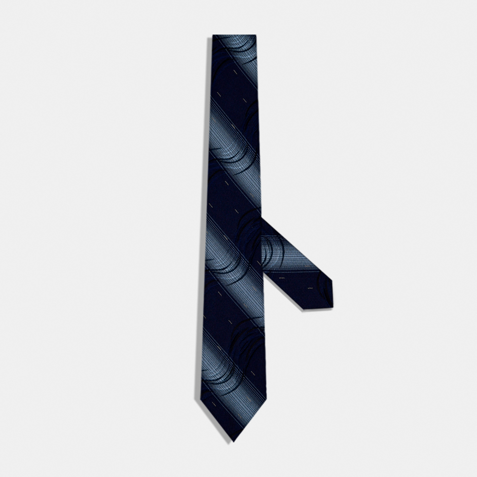 斜纹波浪真丝领带