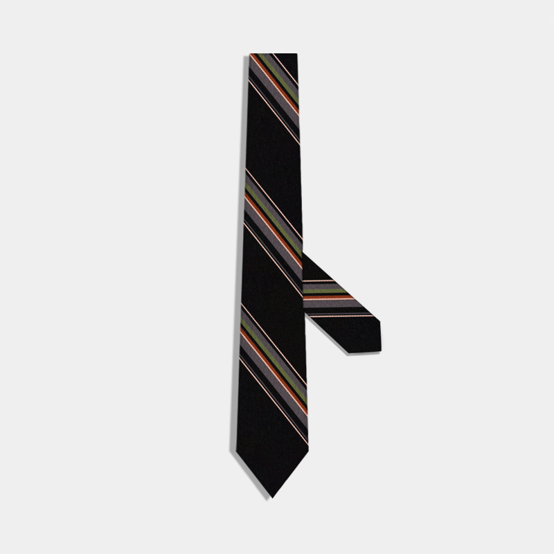 复古分段彩纹真丝