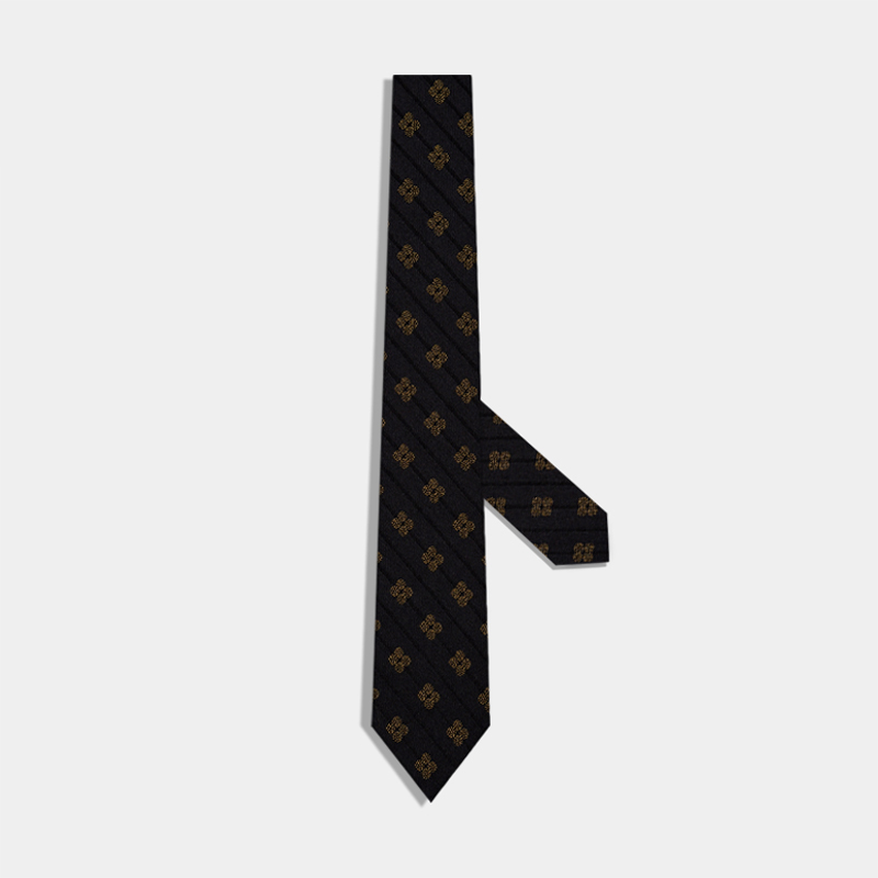 金色四叶草真丝领带