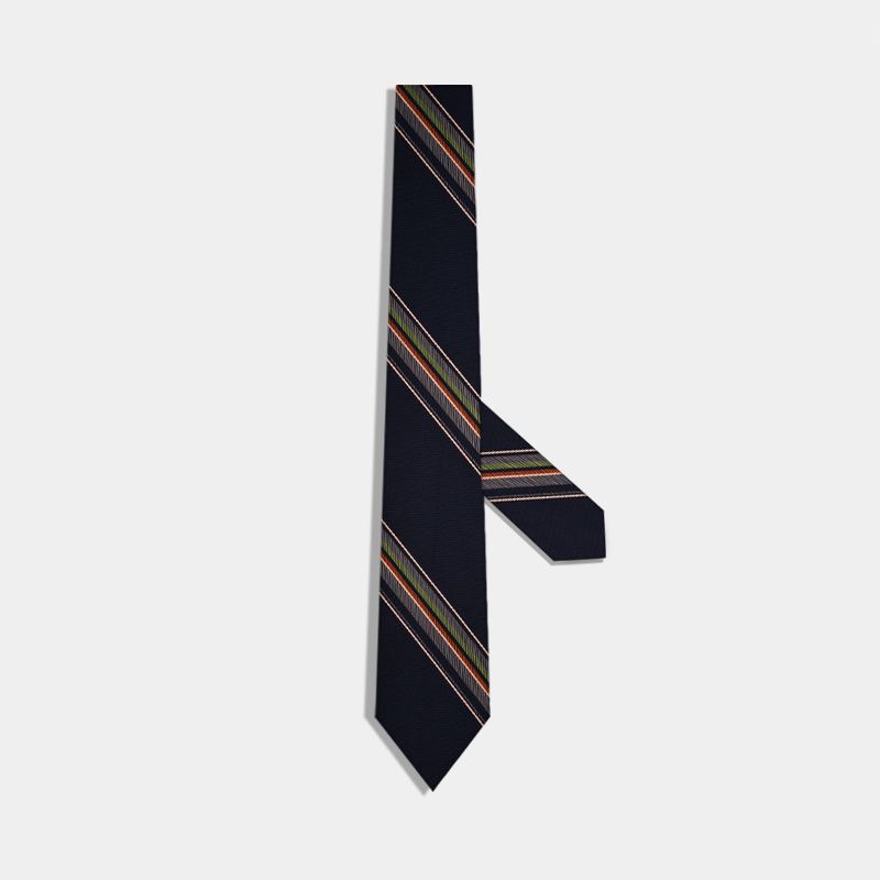 复古彩纹真丝领带