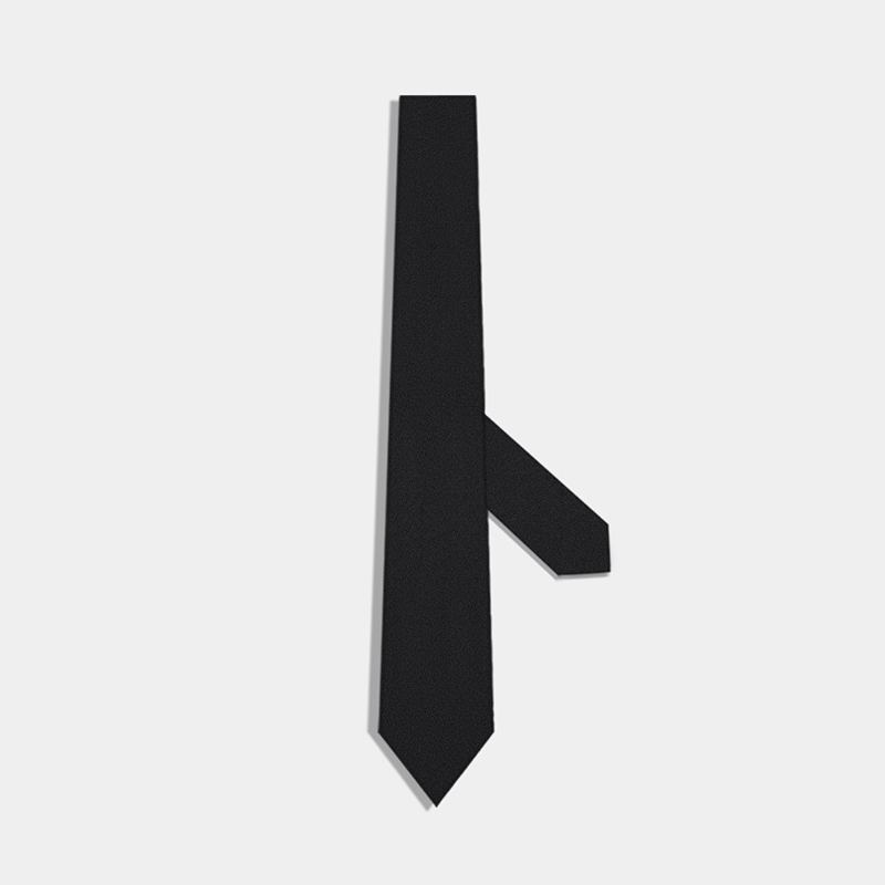 纯黑色真丝领带